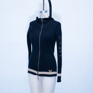 Roberto Cavalli Double Zip Knit Sweater